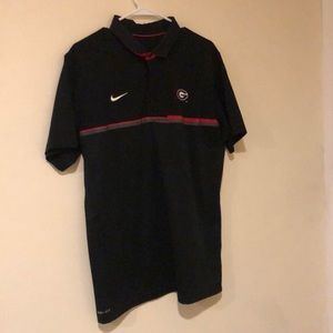 Georgia Bulldogs Nike Dri-Fit Polo Large Black
